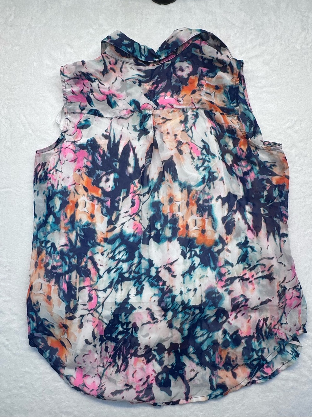 Liz Claiborne Petite Sleeveless Floral Blouse w/ Attached Tank PM - Picture 9 of 9